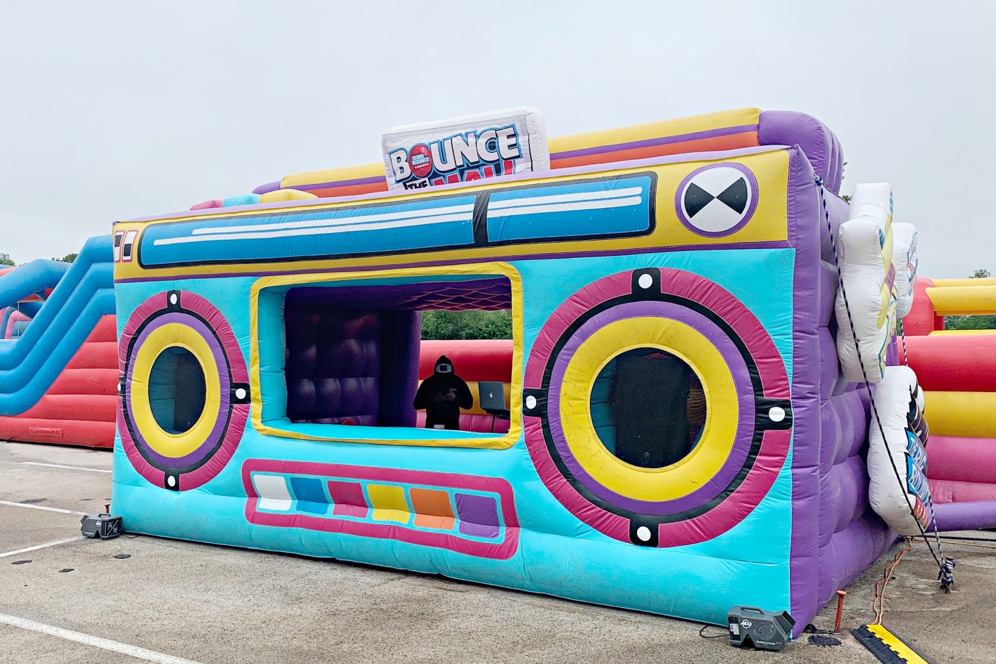 Inflatable Boombox Bounce House Quiet on Set